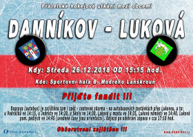 Přátelské hokejové utkání Damníkov - Luková